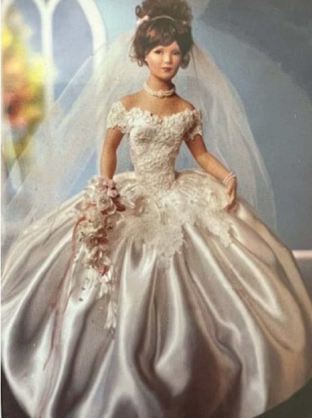 Elegant White Bridal Figurine Wedding Doll - Home Accents Decor